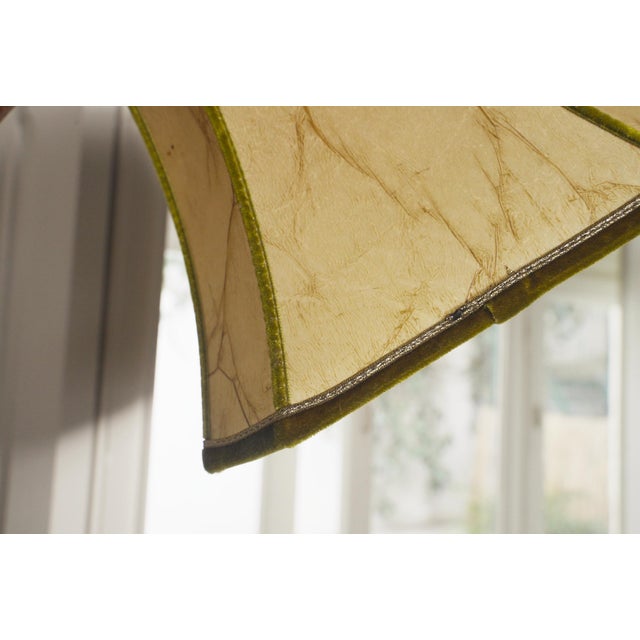 Mid-Century Modern Scissor Wall Lamp in Green Velvet, 1950s For Sale - Image 6 of 11