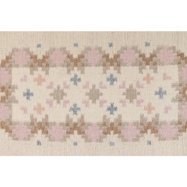 Mid-Century Modern Small Swedish Floor Mat in Wool, 1960s For Sale - Image 3 of 6