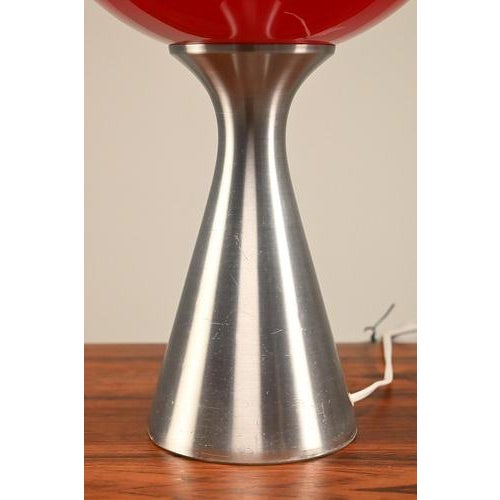 Large Space Age Table Lamp with Glass Shade from Erco For Sale - Image 10 of 13