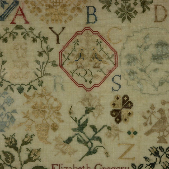 Antique Sampler, 1805, Elizabeth Gregory, Ackworth School For Sale - Image 6 of 18