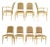 Late 20th Century Jack Lenor Larsen Mid-Century Modern Maple and Leather Dining Chairs - Set of 8 For Sale