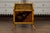English 1900s Bamboo Leather Canterbury Magazine Rack with Chinoiserie Motifs For Sale In Atlanta - Image 6 of 12