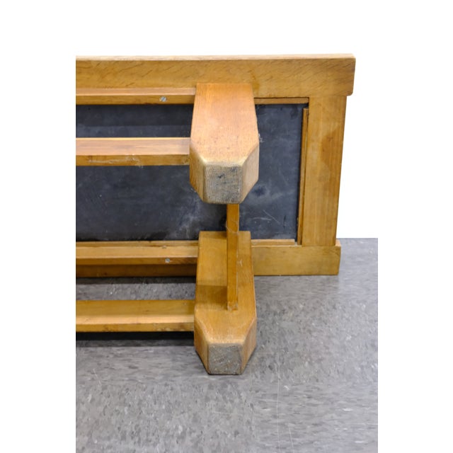 Black Brutalist Wood and Slate Top Coffee Table, 1970s For Sale - Image 8 of 11