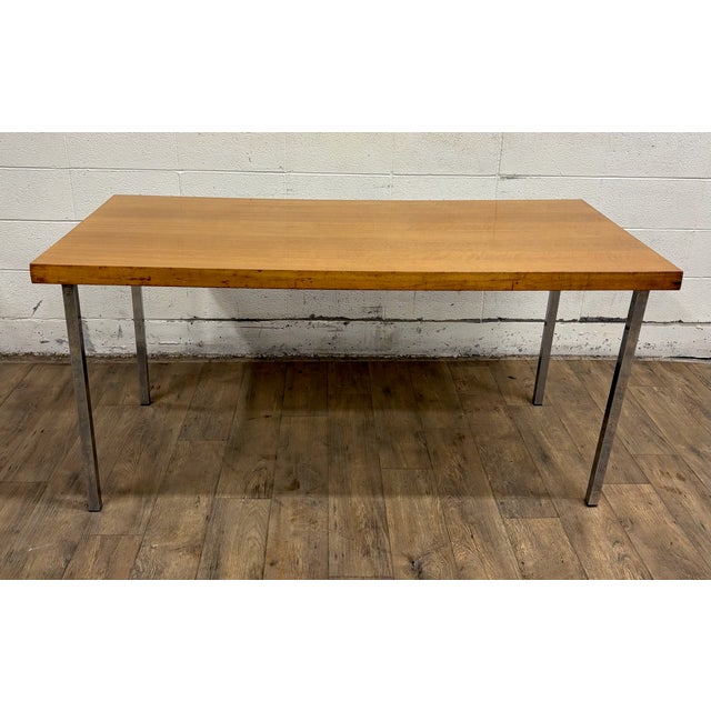Mid-Century Modern Vintage Danish Scandinavian Style MCM Dining Table Desk Console For Sale - Image 3 of 14