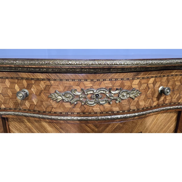 French Serpentine Side Cabinet, 1880s For Sale - Image 14 of 17