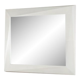 Carrier & Company Faceted Mirror - Light Parchment For Sale