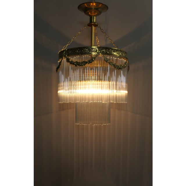 Metal Vintage French Free-Hanging Living Room Lamp, 1890s For Sale - Image 7 of 9