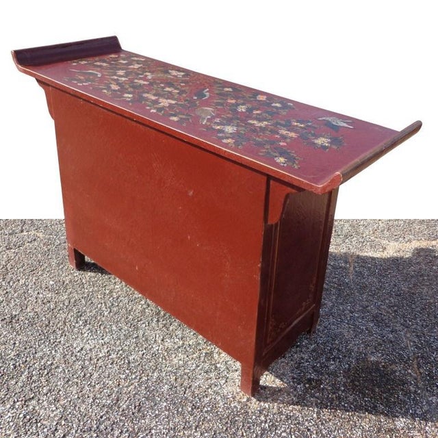 Wood Antique Chinese Altar Cabinet For Sale - Image 7 of 8