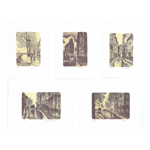 Set of Five Views of Paris by Paul Ducasse