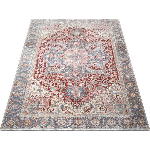 1940s 1940s Persian Heriz Rug For Sale - Image 5 of 6