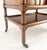 Faux Turned Wood Bamboo Canterbury Magazine Rack on Brass Casters Clean! For Sale - Image 9 of 15