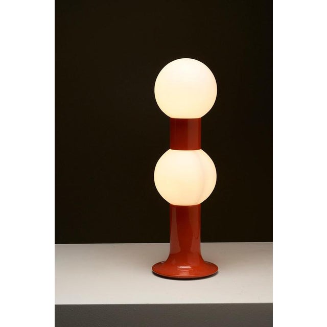 Space Age Orange T 144 Table Lamp from Kontakt-Werkstätten / Kontakt Leuchten, 1970s For Sale - Image 4 of 12