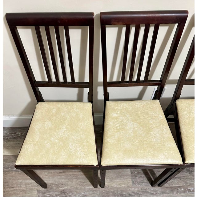Vintage Mid 20th Century Leg-O-Matic Folding Chairs- Set of 4 For Sale In Orlando - Image 6 of 12