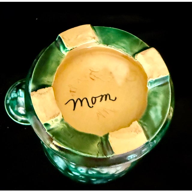 1960s Green Speckled Ginger Jar For Sale - Image 10 of 10