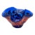Signed 2012 Somewhere Glass Hand-Blown 6" Handkerchief Vase - Cobalt & Orange For Sale