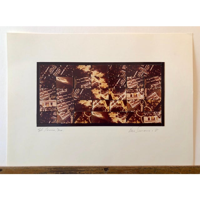 1980s Vera Simons, St Louis MO Photo Mosaic Collage Aerial Photograph, Female Aviator Feminist Art, 1981 For Sale - Image 5 of 5