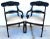 English Regency Dining Accent Chairs Ebonized Pair For Sale - Image 4 of 12