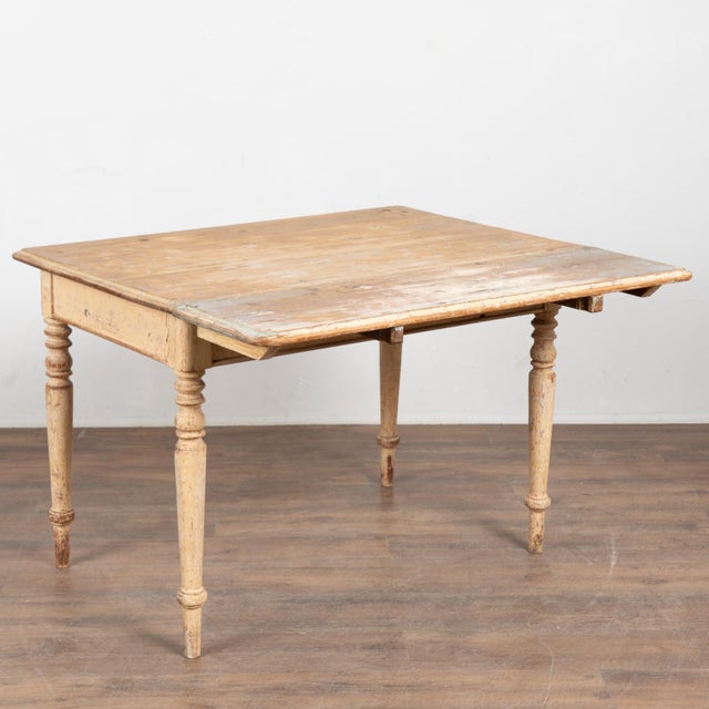 Original Painted Pine Drop Leaf Side Table, Sweden Circa 1840 For Sale - Image 16 of 16