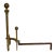 Decorative Vintage Neoclassical-Inspired Brass and Iron Andirons For Sale - Image 4 of 8