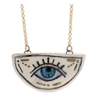 Watchful Evil Eye Pendant Protection Necklace For Sale