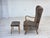 Set of Danish Armchair with Ottoman in Genuine Sheepskin For Sale - Image 9 of 18