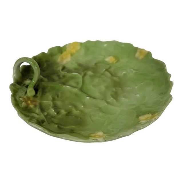 Barvarian Green Lily Pad Trinket Dish For Sale