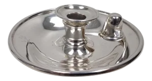 Antique English Elkington Silver Plate Candle Holder - Circa 19th Century