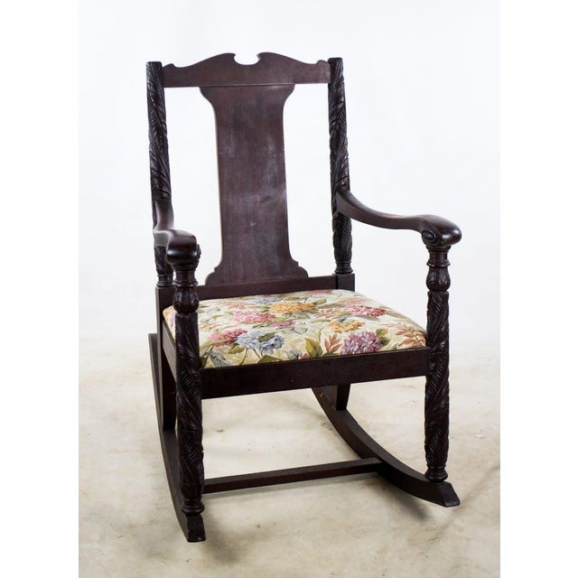 Antique Aimone Mfg, Co. Victorian Hand Carved Rocking Chair Chairish