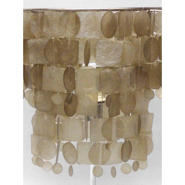 Verner Panton style capiz shell table lamp attributed to Verner Panton.
