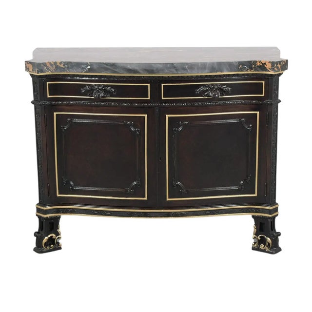 Early 1900s Louis XVI Gilt Marble Chest of Drawers For Sale - Image 10 of 10