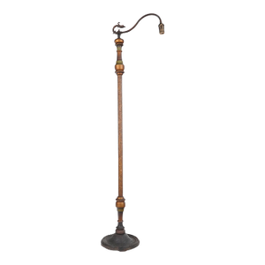 Mid 20th Century Restored Victorian Brass & Cast Iron Bridge Floor Lamp