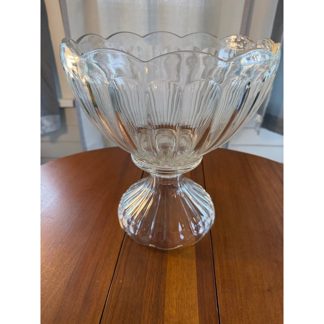 Glass Early 20th Century Anchor Hocking Colonial Punch Bowl With Stand - 26pcs For Sale - Image 7 of 12