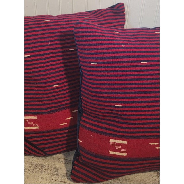 Mexican Striped Mexican Indian Horse Pillows For Sale - Image 3 of 5