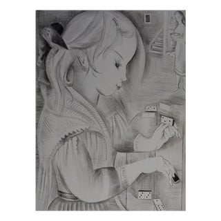 Mily Possoz, The Domino Player, Original Signed Engraving For Sale