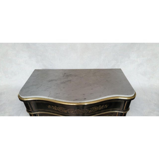 Napoleon III Console Table in Brass and Wood For Sale - Image 9 of 10
