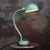 Mid-Century Modern Vintage Industrial Green Metal Machinist Gooseneck Table Light from Adher Lampes, France For Sale - Image 3 of 8