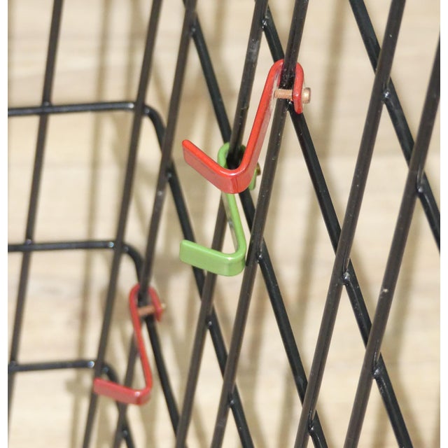 Black String Wardrobe with Black Wire Frame, 1960s For Sale - Image 8 of 9