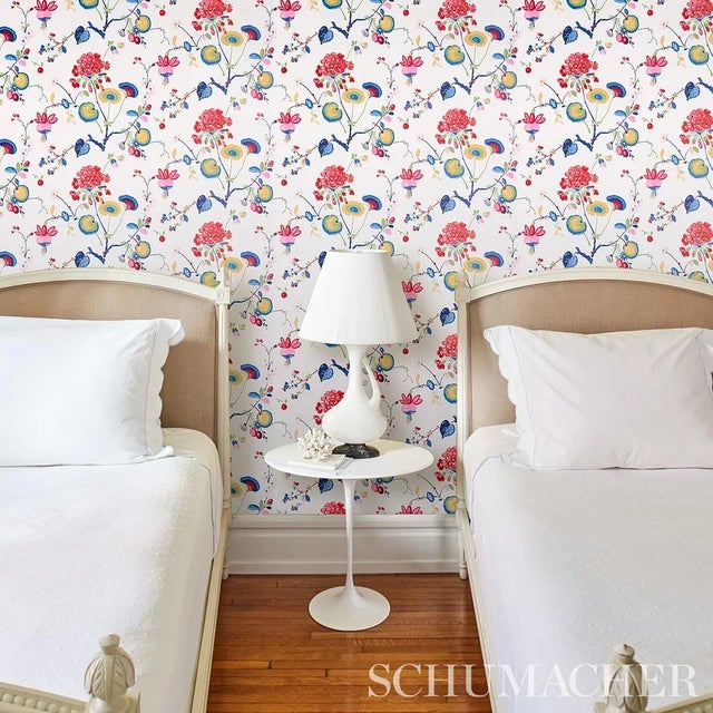 Schumacher Sample - Schumacher Vasily Wallpaper in Multi For Sale - Image 4 of 5