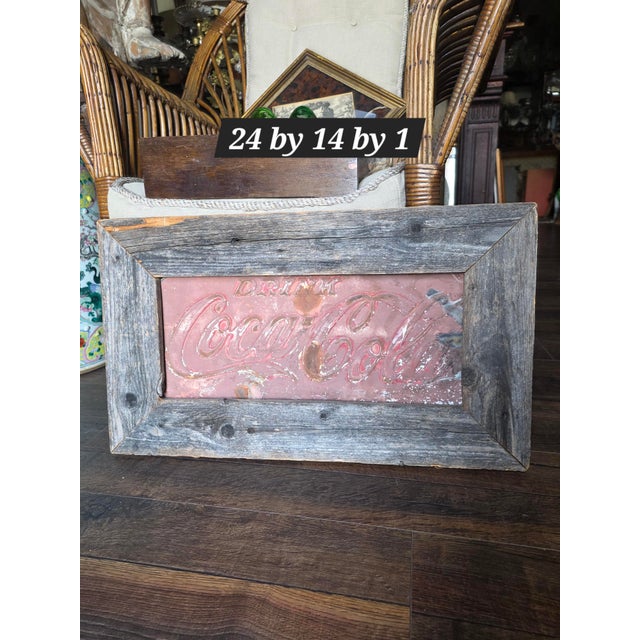 Rustic Rustic Coca Cola Sign For Sale - Image 3 of 12