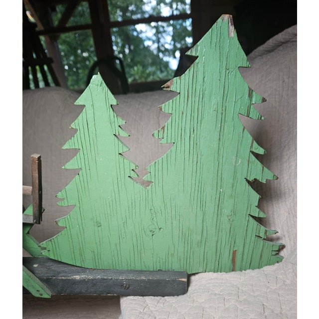 Vintage 1950's American Folk Art Mechanical Lumberjack Whirligig For Sale - Image 18 of 18