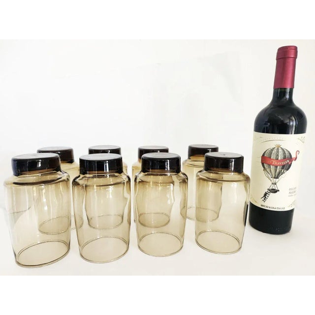Libbey Glass Co. 1970s Libbey Glass Tawny Accent Highball Tumblers, Set of 8 For Sale - Image 4 of 10