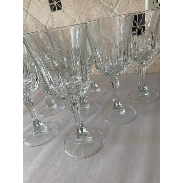 Vintage 1980s Cut Lead Crystal Stem Wine Glasses Set of 8 Chairish