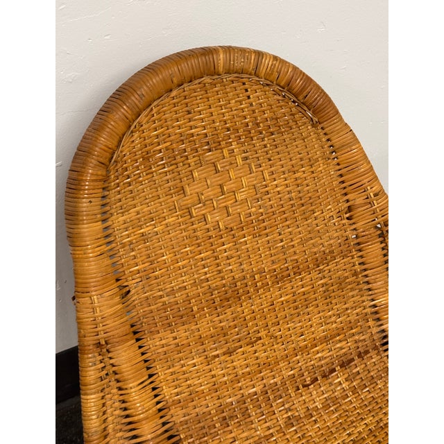 Rattan Scoop Back Side Chair, Vintage For Sale - Image 11 of 12