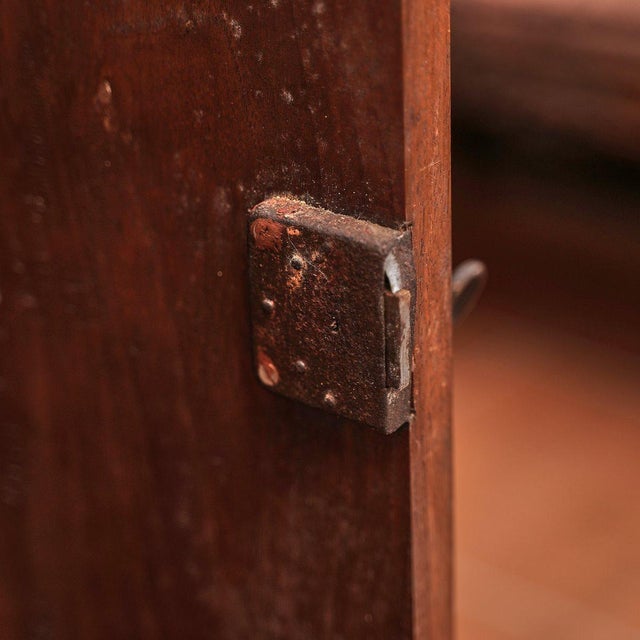 Brown Solid Wood Cabinet with One Drawer and Two Storage Compartments For Sale - Image 8 of 10