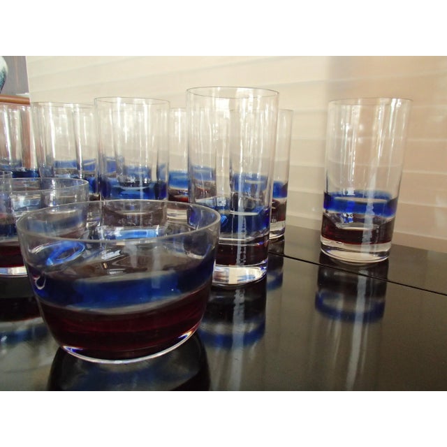 1960s Water Glasses and Bowls Set by Fulvio Bianconi, 1960s, Set of 18 For Sale - Image 5 of 11