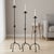 Rustic Hand Forged Iron Candelabra Set of 3 (80-100cm) Antique Copper Finish Love Knot Stem Floor Set For Sale - Image 3 of 6