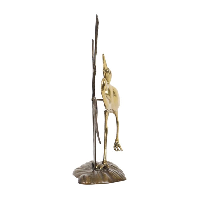 1960s Mid-Century Modern Brass Heron Figurine, 1950s For Sale - Image 5 of 16