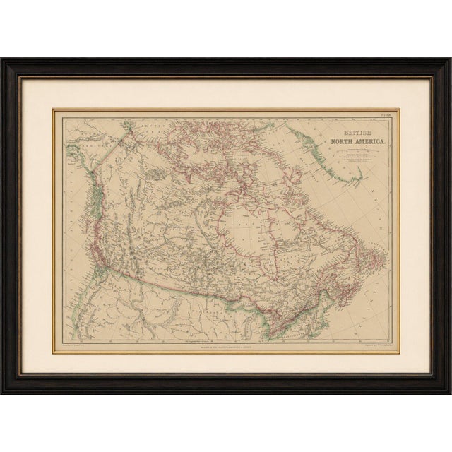 Antique map of british north america, canada and hudson bay, 1860 this impressive large-format map of british north...