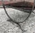 Black 1930s Art Deco Etched Steel and Ebony Glass Two-Tier Side Table For Sale - Image 8 of 9