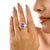 Pear Cut Zirconia Cluster Bold Ring Crafted in Sterling Silver - Size 8 For Sale - Image 4 of 11